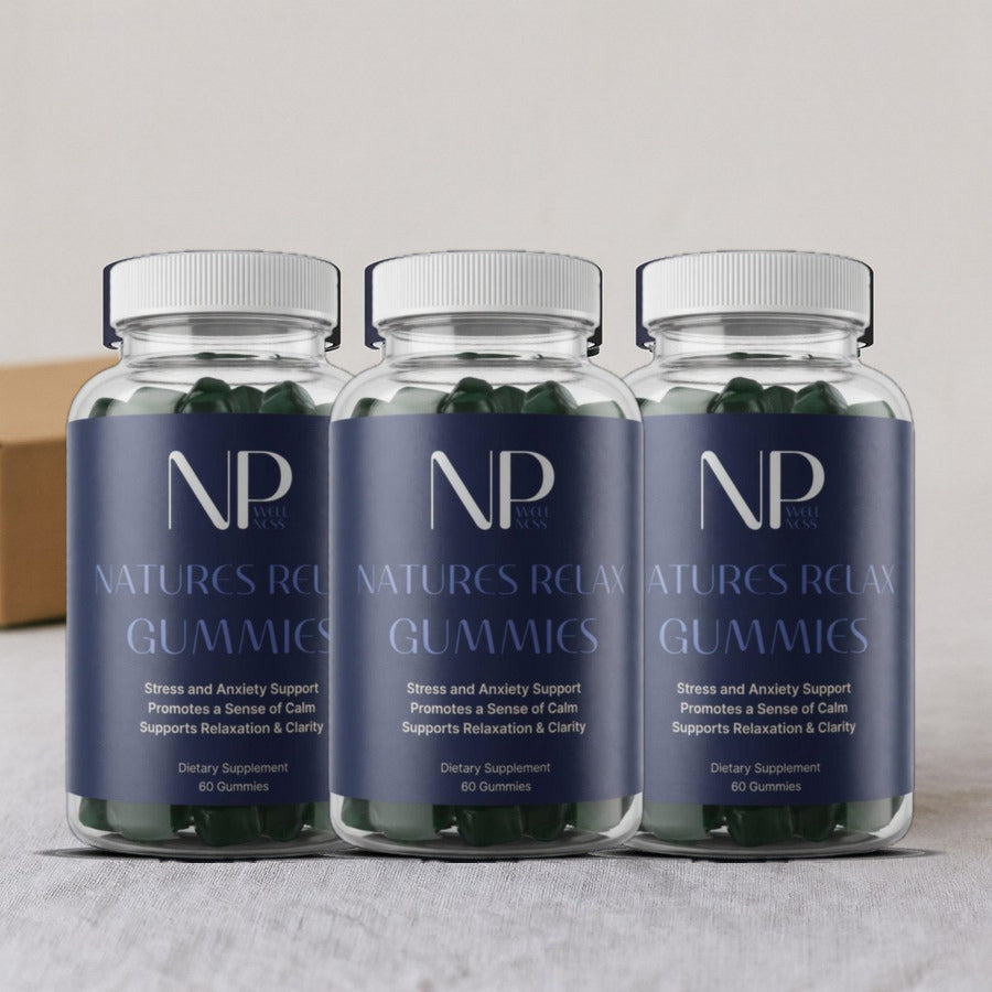 Two bottles of Natures Relax Gummies side by side